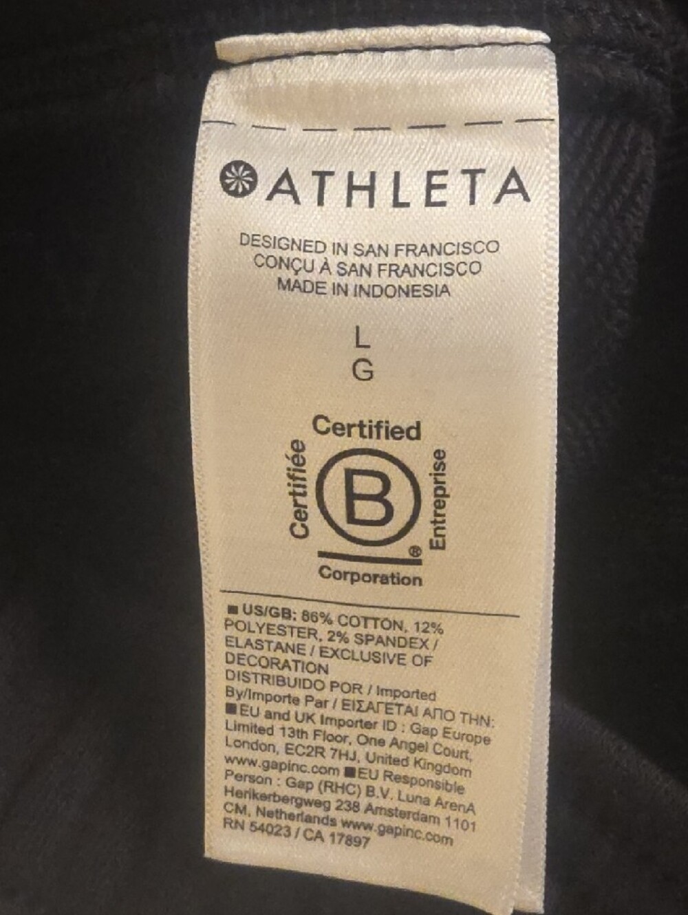 Athleta Black Heavyweight Terry Bermuda Shorts Adjustable Waist Size L - Picture 13 of 14